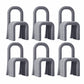 Contemporary Velvet Armless Dining Chairs Metal Dining Chair for Home Use Light Gray 6 Piece Set Clearhalo 'Dining Chairs' 'Dining Tables & Seating' 'dining_chair' 'furn' 'furn_dining_chair' 'Furniture' 'Kitchen & Dining Furniture' 5226186