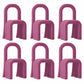 Contemporary Velvet Armless Dining Chairs Metal Dining Chair for Home Use Purple-Red 6 Piece Set Clearhalo 'Dining Chairs' 'Dining Tables & Seating' 'dining_chair' 'furn' 'furn_dining_chair' 'Furniture' 'Kitchen & Dining Furniture' 5226190