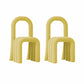 Contemporary Velvet Armless Dining Chairs Metal Dining Chair for Home Use Lemon Yellow 2 Piece Set Clearhalo 'Dining Chairs' 'Dining Tables & Seating' 'dining_chair' 'furn' 'furn_dining_chair' 'Furniture' 'Kitchen & Dining Furniture' 5226192