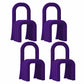 Contemporary Velvet Armless Dining Chairs Metal Dining Chair for Home Use Dark Purple 4 Piece Set Clearhalo 'Dining Chairs' 'Dining Tables & Seating' 'dining_chair' 'furn' 'furn_dining_chair' 'Furniture' 'Kitchen & Dining Furniture' 5226197