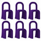 Contemporary Velvet Armless Dining Chairs Metal Dining Chair for Home Use Dark Purple 6 Piece Set Clearhalo 'Dining Chairs' 'Dining Tables & Seating' 'dining_chair' 'furn' 'furn_dining_chair' 'Furniture' 'Kitchen & Dining Furniture' 5226198