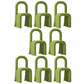Contemporary Velvet Armless Dining Chairs Metal Dining Chair for Home Use Light Green 8 Piece Set Clearhalo 'Dining Chairs' 'Dining Tables & Seating' 'dining_chair' 'furn' 'furn_dining_chair' 'Furniture' 'Kitchen & Dining Furniture' 5226207