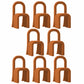 Contemporary Velvet Armless Dining Chairs Metal Dining Chair for Home Use Light Brown 8 Piece Set Clearhalo 'Dining Chairs' 'Dining Tables & Seating' 'dining_chair' 'furn' 'furn_dining_chair' 'Furniture' 'Kitchen & Dining Furniture' 5226211