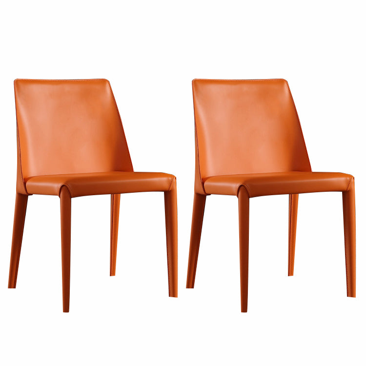 Sedia da pranzo in pelle contemporanea sedie da pranzo imbottite a braccia per uso domestico