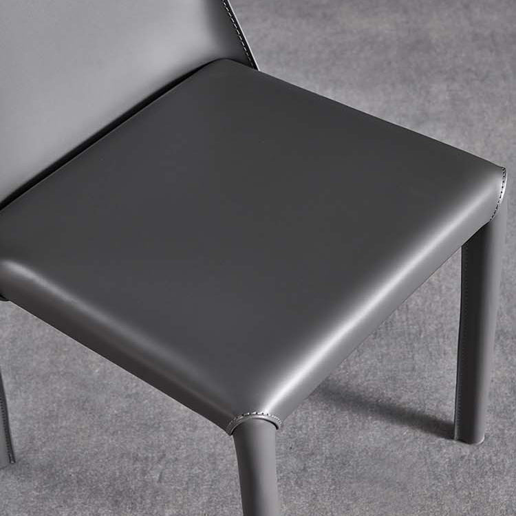 Sedia da pranzo in pelle contemporanea sedie da pranzo imbottite a braccia per uso domestico