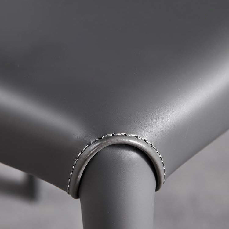 Sedia da pranzo in pelle contemporanea sedie da pranzo imbottite a braccia per uso domestico