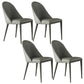 Modern Style Faux Leather Dining Chairs Metal Armless Dining Chair for Home Use Dark Gray 4 Piece Set Clearhalo 'Dining Chairs' 'Dining Tables & Seating' 'dining_chair' 'furn' 'furn_dining_chair' 'Furniture' 'Kitchen & Dining Furniture' 5226269