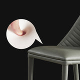 Modern Style Faux Leather Dining Chairs Metal Armless Dining Chair for Home Use Clearhalo 'Dining Chairs' 'Dining Tables & Seating' 'dining_chair' 'furn' 'furn_dining_chair' 'Furniture' 'Kitchen & Dining Furniture' 5226278