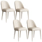 Modern Style Faux Leather Dining Chairs Metal Armless Dining Chair for Home Use Off-White 4 Piece Set Clearhalo 'Dining Chairs' 'Dining Tables & Seating' 'dining_chair' 'furn' 'furn_dining_chair' 'Furniture' 'Kitchen & Dining Furniture' 5226285