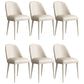 Modern Style Faux Leather Dining Chairs Metal Armless Dining Chair for Home Use Off-White 6 Piece Set Clearhalo 'Dining Chairs' 'Dining Tables & Seating' 'dining_chair' 'furn' 'furn_dining_chair' 'Furniture' 'Kitchen & Dining Furniture' 5226287