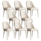 Modern Style Faux Leather Dining Chairs Metal Armless Dining Chair for Home Use Off-White 8 Piece Set Clearhalo 'Dining Chairs' 'Dining Tables & Seating' 'dining_chair' 'furn' 'furn_dining_chair' 'Furniture' 'Kitchen & Dining Furniture' 5226289