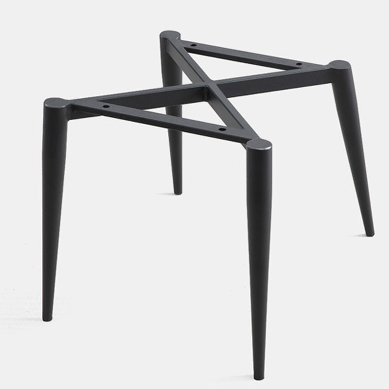 Moderne stijl faux lederen eetkamerstoelen metalen armloze eetkamerstoel