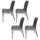 Contemporary Leather Dining Chair Armless Wood Dining Room Chair for Home Use