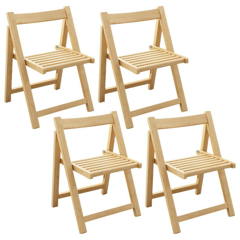 Modern Wood Dining Room Chair Armless Folding Side Chair for Home Use Natural 4 Piece Set Clearhalo 'Dining Chairs' 'Dining Tables & Seating' 'dining_chair' 'furn' 'furn_dining_chair' 'Furniture' 'Kitchen & Dining Furniture' 5226362