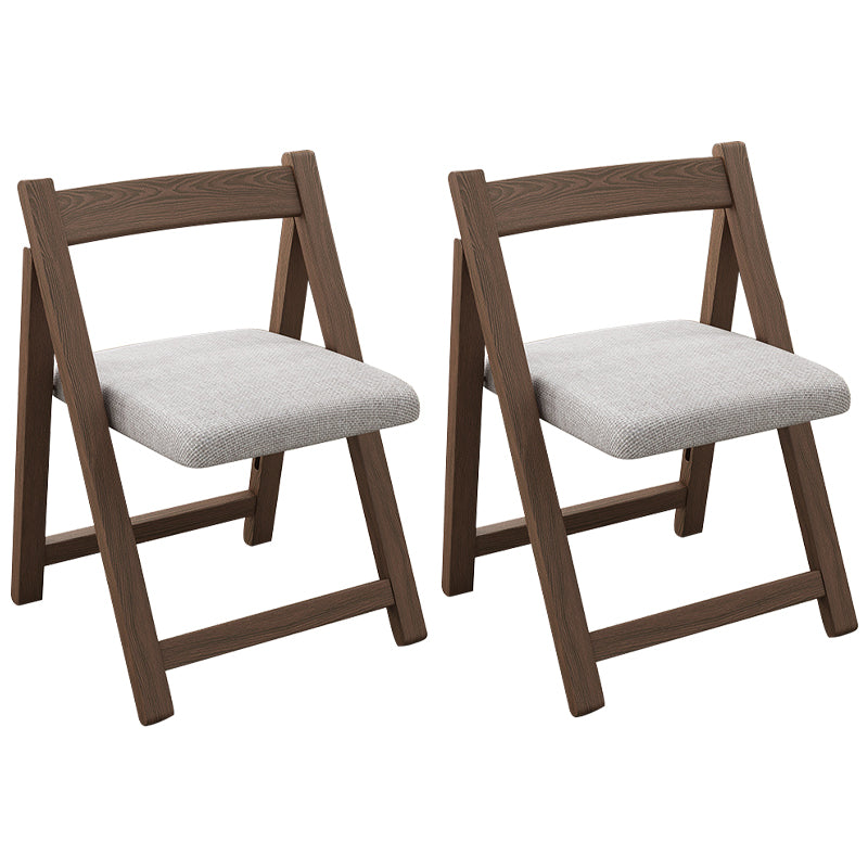 Modern Wood Dining Room Chair Armless Folding Side Chair for Home Use Gray-Brown 2 Piece Set Clearhalo 'Dining Chairs' 'Dining Tables & Seating' 'dining_chair' 'furn' 'furn_dining_chair' 'Furniture' 'Kitchen & Dining Furniture' 5226369