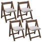 Modern Wood Dining Room Chair Armless Folding Side Chair for Home Use Gray-Brown 4 Piece Set Clearhalo 'Dining Chairs' 'Dining Tables & Seating' 'dining_chair' 'furn' 'furn_dining_chair' 'Furniture' 'Kitchen & Dining Furniture' 5226372