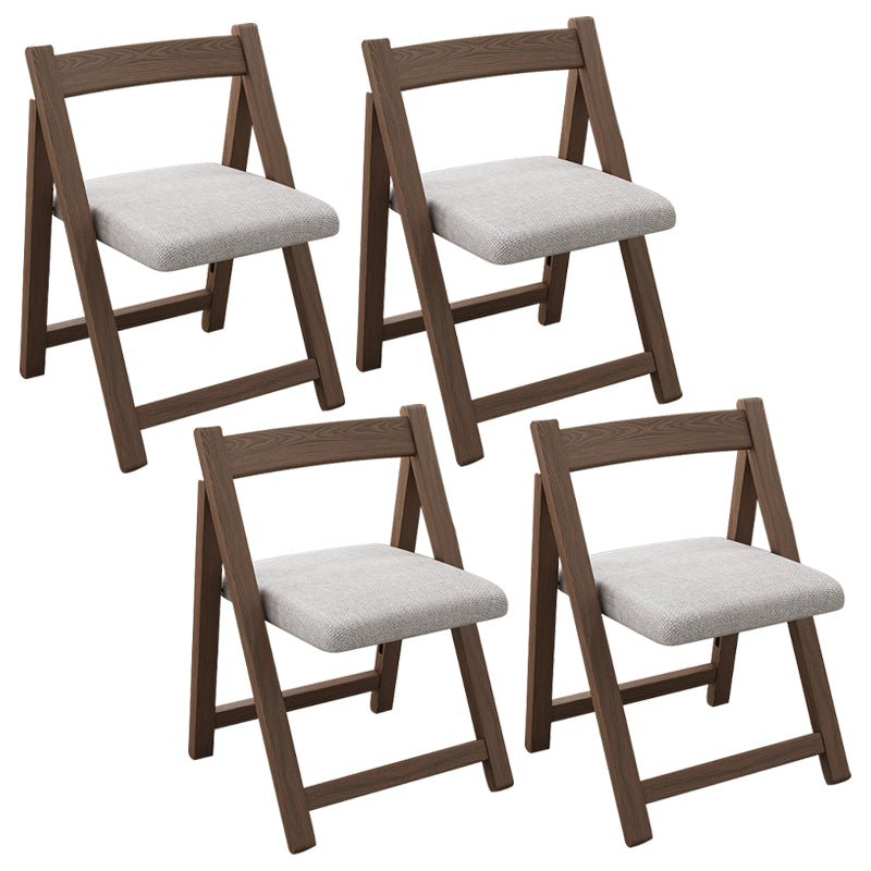 Modern Wood Dining Room Chair Armless Folding Side Chair for Home Use Gray-Brown 4 Piece Set Clearhalo 'Dining Chairs' 'Dining Tables & Seating' 'dining_chair' 'furn' 'furn_dining_chair' 'Furniture' 'Kitchen & Dining Furniture' 5226372