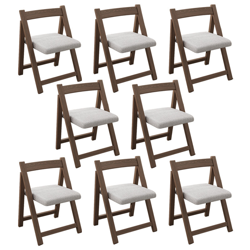 Modern Wood Dining Room Chair Armless Folding Side Chair for Home Use Gray-Brown 8 Piece Set Clearhalo 'Dining Chairs' 'Dining Tables & Seating' 'dining_chair' 'furn' 'furn_dining_chair' 'Furniture' 'Kitchen & Dining Furniture' 5226376