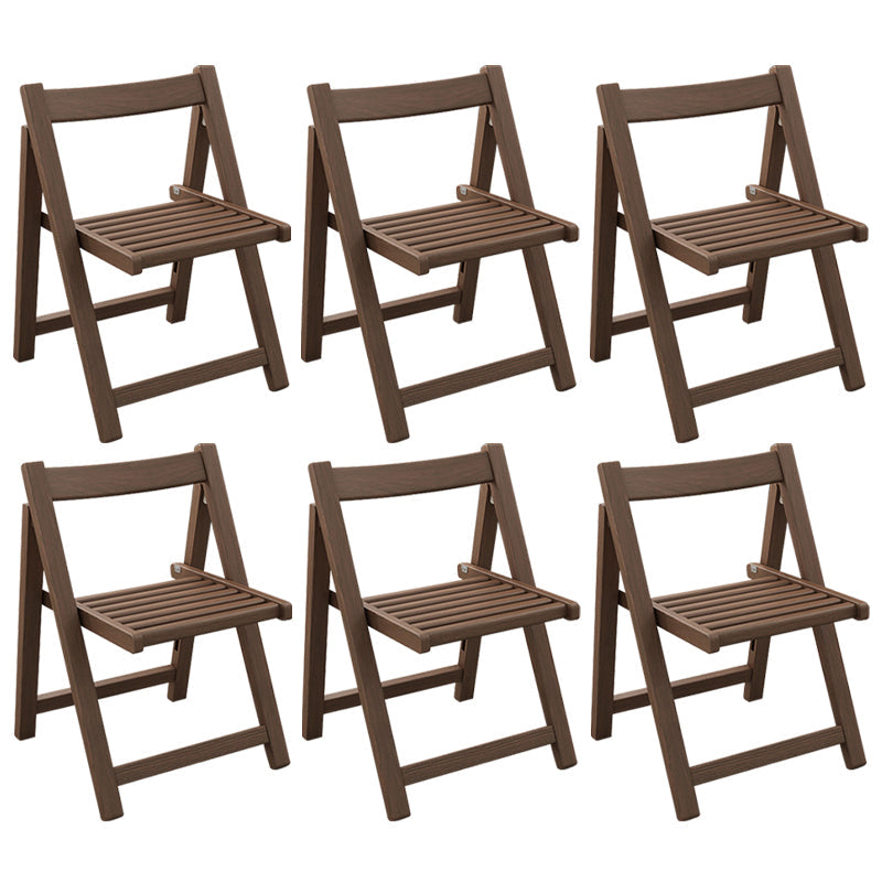 Modern Wood Dining Room Chair Armless Folding Side Chair for Home Use Walnut 6 Piece Set Clearhalo 'Dining Chairs' 'Dining Tables & Seating' 'dining_chair' 'furn' 'furn_dining_chair' 'Furniture' 'Kitchen & Dining Furniture' 5226382