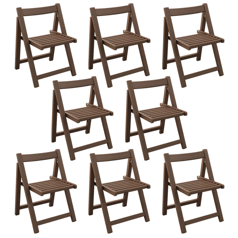 Modern Wood Dining Room Chair Armless Folding Side Chair for Home Use Walnut 8 Piece Set Clearhalo 'Dining Chairs' 'Dining Tables & Seating' 'dining_chair' 'furn' 'furn_dining_chair' 'Furniture' 'Kitchen & Dining Furniture' 5226384
