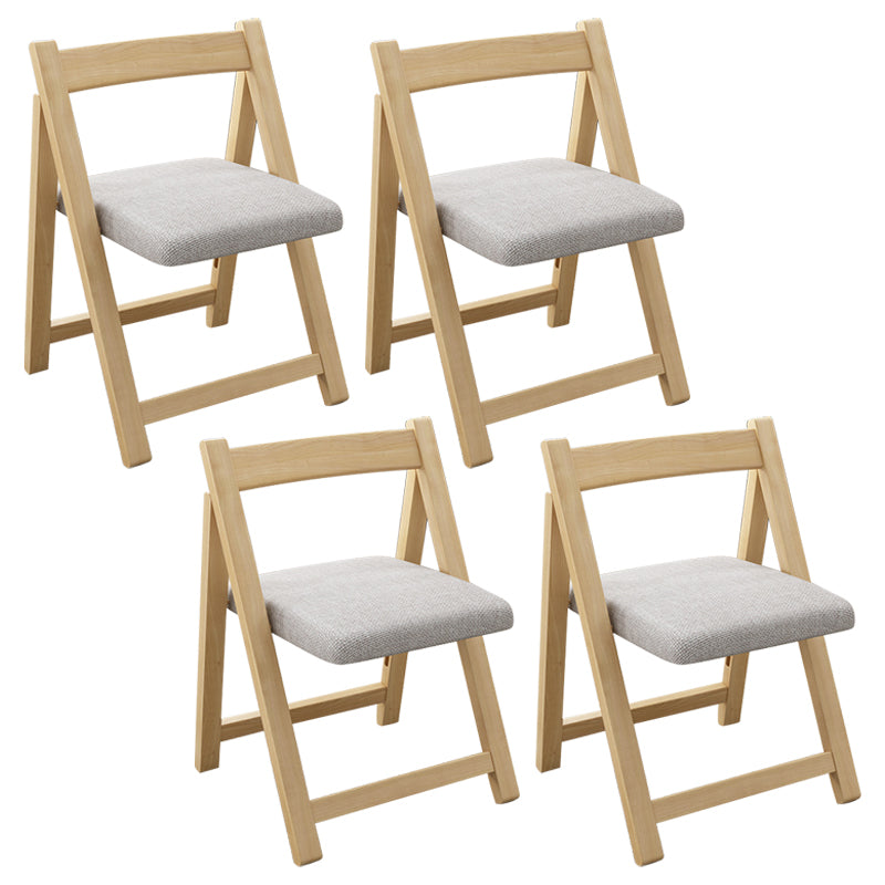 Modern Wood Dining Room Chair Armless Folding Side Chair for Home Use Gray-Yellow 4 Piece Set Clearhalo 'Dining Chairs' 'Dining Tables & Seating' 'dining_chair' 'furn' 'furn_dining_chair' 'Furniture' 'Kitchen & Dining Furniture' 5226386