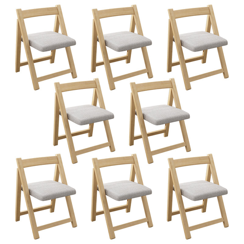 Modern Wood Dining Room Chair Armless Folding Side Chair for Home Use Gray-Yellow 8 Piece Set Clearhalo 'Dining Chairs' 'Dining Tables & Seating' 'dining_chair' 'furn' 'furn_dining_chair' 'Furniture' 'Kitchen & Dining Furniture' 5226388
