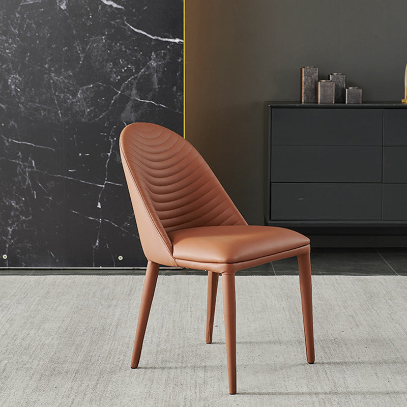Sillas laterales de comedor de cuero sintética contemporánea para uso de restaurantes para uso de restaurantes