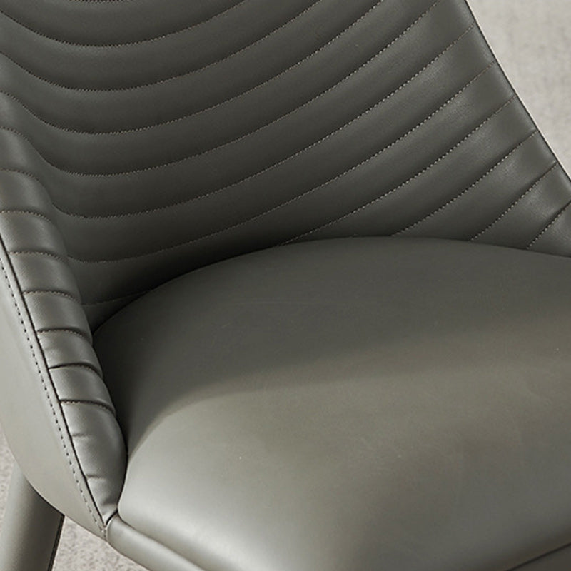 Sillas laterales de comedor de cuero sintética contemporánea para uso de restaurantes para uso de restaurantes