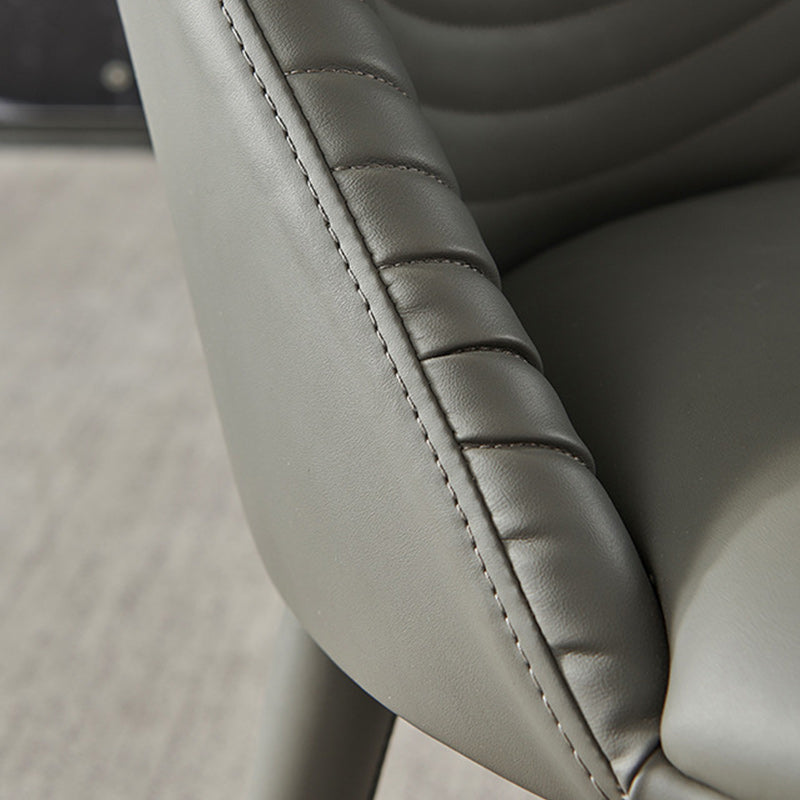 Sillas laterales de comedor de cuero sintética contemporánea para uso de restaurantes para uso de restaurantes