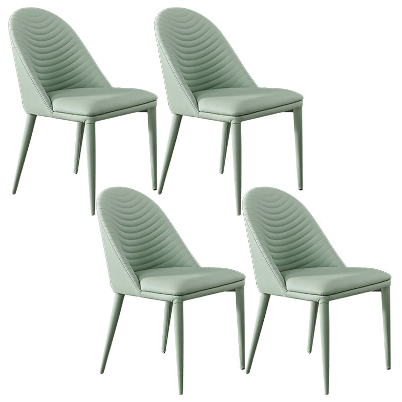 Sillas laterales de comedor de cuero sintética contemporánea para uso de restaurantes para uso de restaurantes