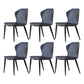 Modern Style Faux Leather Dining Chair Armless Wingback Side Chair for Home Use Blue 6 Piece Set Clearhalo 'Dining Chairs' 'Dining Tables & Seating' 'dining_chair' 'furn' 'furn_dining_chair' 'Furniture' 'Kitchen & Dining Furniture' 5226497