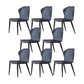 Modern Style Faux Leather Dining Chair Armless Wingback Side Chair for Home Use Blue 8 Piece Set Clearhalo 'Dining Chairs' 'Dining Tables & Seating' 'dining_chair' 'furn' 'furn_dining_chair' 'Furniture' 'Kitchen & Dining Furniture' 5226498