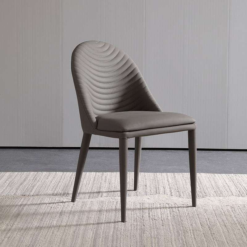 Minimalist Style Leather Dining Chairs for Home Armless Solid Back Side Chairs Clearhalo 'Dining Chairs' 'Dining Tables & Seating' 'dining_chair' 'furn' 'furn_dining_chair' 'Furniture' 'Kitchen & Dining Furniture' 5226596