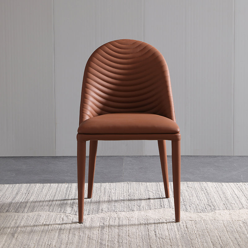 Minimalist Style Leather Dining Chairs for Home Armless Solid Back Side Chairs Clearhalo 'Dining Chairs' 'Dining Tables & Seating' 'dining_chair' 'furn' 'furn_dining_chair' 'Furniture' 'Kitchen & Dining Furniture' 5226599