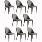 Minimalist Style Leather Dining Chairs for Home Armless Solid Back Side Chairs Grey 8 Piece Set Clearhalo 'Dining Chairs' 'Dining Tables & Seating' 'dining_chair' 'furn' 'furn_dining_chair' 'Furniture' 'Kitchen & Dining Furniture' 5226608