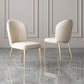 Sillas de comedor de cuero de estilo nórdico sólido sillón de comedor sin brazo
