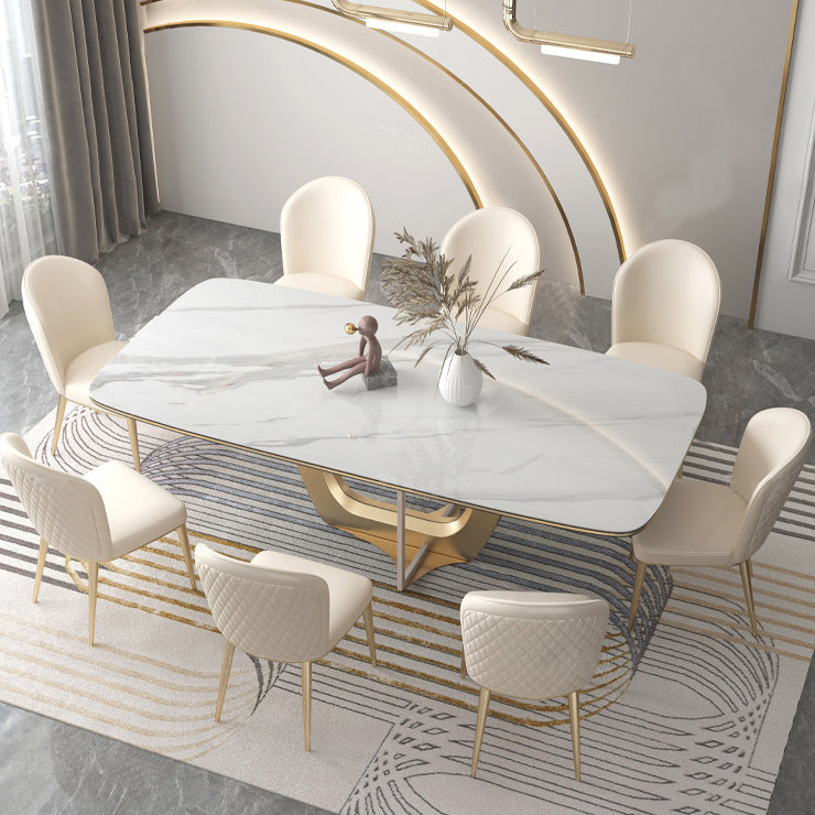 Sillas de comedor de cuero de estilo nórdico sólido sillón de comedor sin brazo