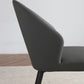 Sillas de comedor de cuero minimalistas sólidos sillón de comedor sin brazo
