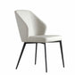 Sillas de comedor de cuero minimalistas sólidos sillón de comedor sin brazo