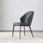 Sillas de comedor de cuero minimalistas sólidos sillón de comedor sin brazo