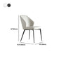 Sillas de comedor de cuero minimalistas sólidos sillón de comedor sin brazo