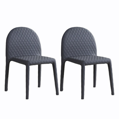 Minimalistischer fester Rücken ohne Armlosen Esstuhl Leder -Essstuhl für Zuhause