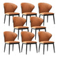 Minimalist Wingback Armless Dining Chair Faux Leather Side Chair Orange 8 Piece Set Clearhalo 'Dining Chairs' 'Dining Tables & Seating' 'dining_chair' 'furn' 'furn_dining_chair' 'Furniture' 'Kitchen & Dining Furniture' 5226687