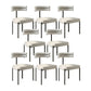 Minimalist Open Back Dining Side Chair Faux Leather Side Chair Beige 8 Piece Set Clearhalo 'Dining Chairs' 'Dining Tables & Seating' 'dining_chair' 'furn' 'furn_dining_chair' 'Furniture' 'Kitchen & Dining Furniture' 5226709