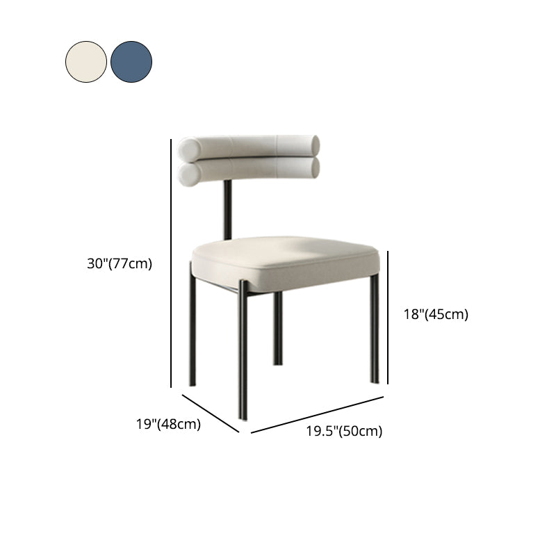 Minimalist Open Back Dining Side Chair Faux Leather Side Chair Clearhalo 'Dining Chairs' 'Dining Tables & Seating' 'dining_chair' 'furn' 'furn_dining_chair' 'Furniture' 'Kitchen & Dining Furniture' 5226716