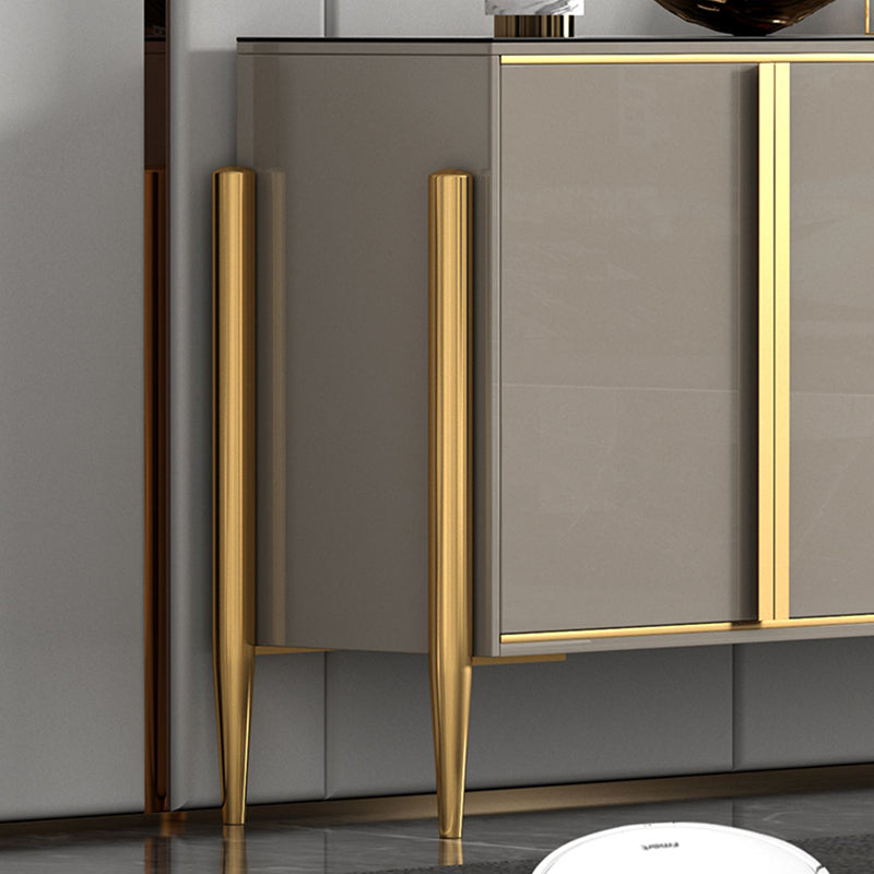 Glam Style Server Sintered Stone Sideboard with Door for Dining Room Clearhalo 'buffet_sideboard' 'Buffets & Sideboards' 'furn' 'furn_buffet_sideboard' 'Furniture' 'Kitchen & Dining Furniture' 5226729