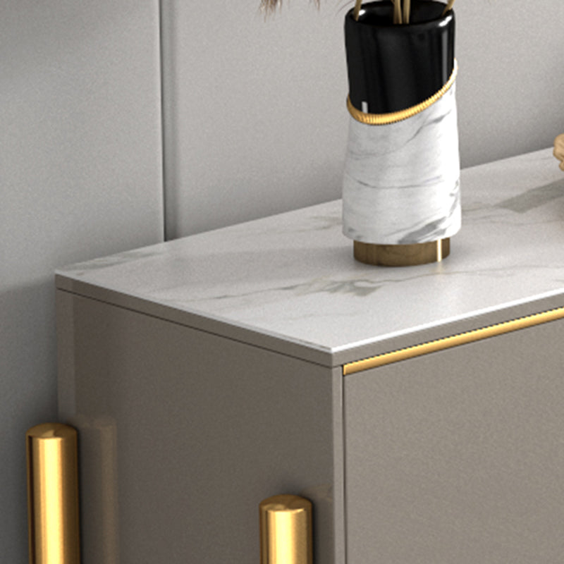 Glam Style Server Sintered Stone Sideboard with Door for Dining Room Clearhalo 'buffet_sideboard' 'Buffets & Sideboards' 'furn' 'furn_buffet_sideboard' 'Furniture' 'Kitchen & Dining Furniture' 5226730