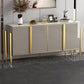 Glam Style Server Sintered Stone Sideboard with Door for Dining Room Clearhalo 'buffet_sideboard' 'Buffets & Sideboards' 'furn' 'furn_buffet_sideboard' 'Furniture' 'Kitchen & Dining Furniture' 5226734