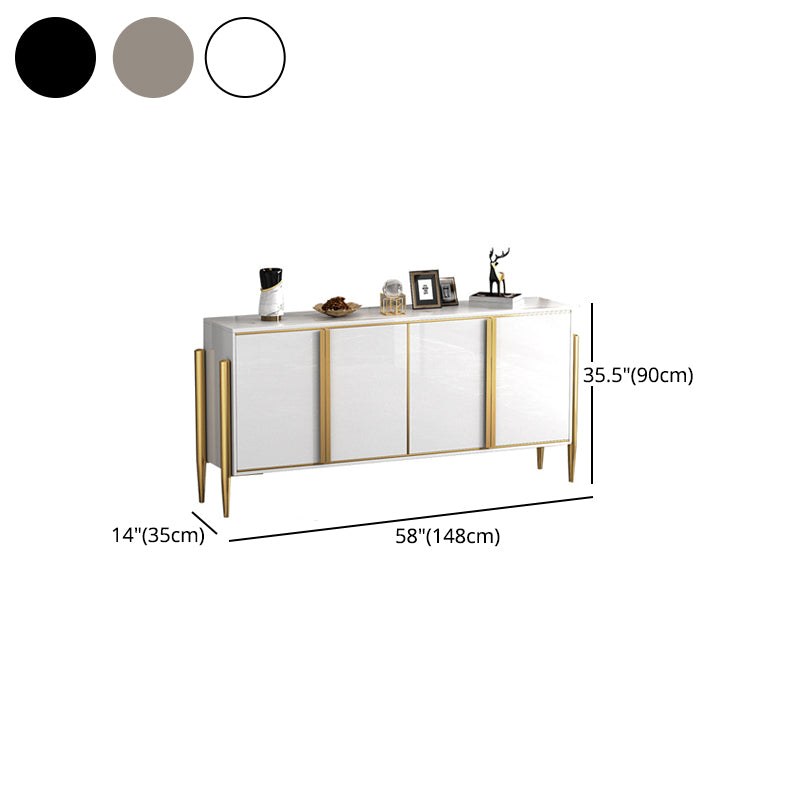 Glam Style Server Sintered Stone Sideboard with Door for Dining Room Clearhalo 'buffet_sideboard' 'Buffets & Sideboards' 'furn' 'furn_buffet_sideboard' 'Furniture' 'Kitchen & Dining Furniture' 5226737