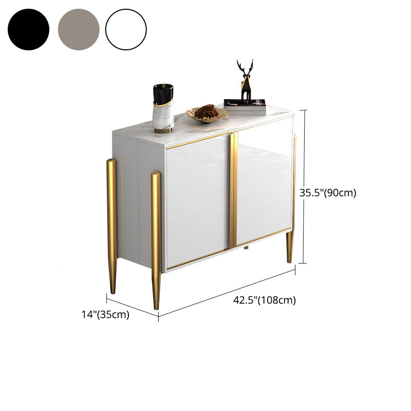 Glam Style Server Sintered Stone Sideboard with Door for Dining Room Clearhalo 'buffet_sideboard' 'Buffets & Sideboards' 'furn' 'furn_buffet_sideboard' 'Furniture' 'Kitchen & Dining Furniture' 5226739